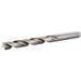 Metal drill bit on a white background