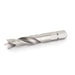 Metal drill bit on a white background