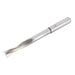 Metal drill bit on a white background