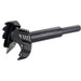 Black drill bit with a star-shaped head on a white background