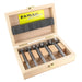 Set of 5 Forstner bits in a wooden box with Famag brand label.
