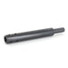 Black metal cylindrical component on a white background