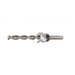 Metal drill bit on a white background