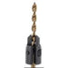 Drill bit with a black vario countersink fitted on a white background