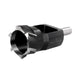 Metal drill bit on a white background